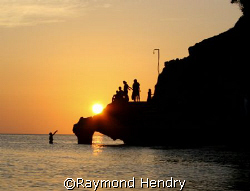 Boracay Sunset - kids having fun! by Raymond Hendry 